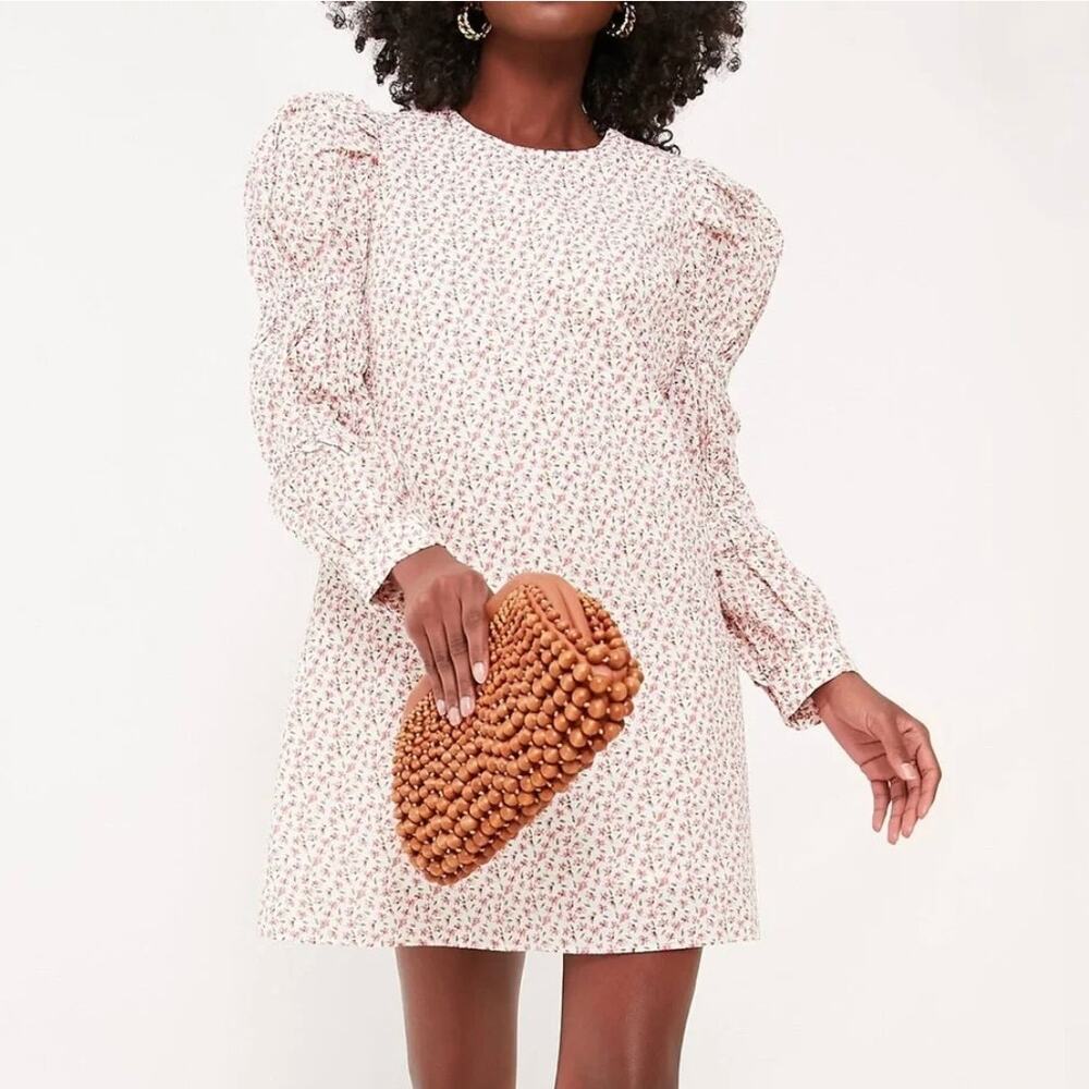 NWOT Tuckernuck Hyacinth House Textured Floral Puff Sleeve Clemons Mini Dress L